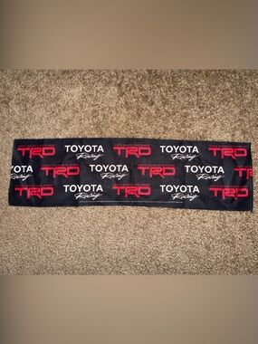 Toyota Racing TRD Pattern Cooling Towel ~ Black & Red